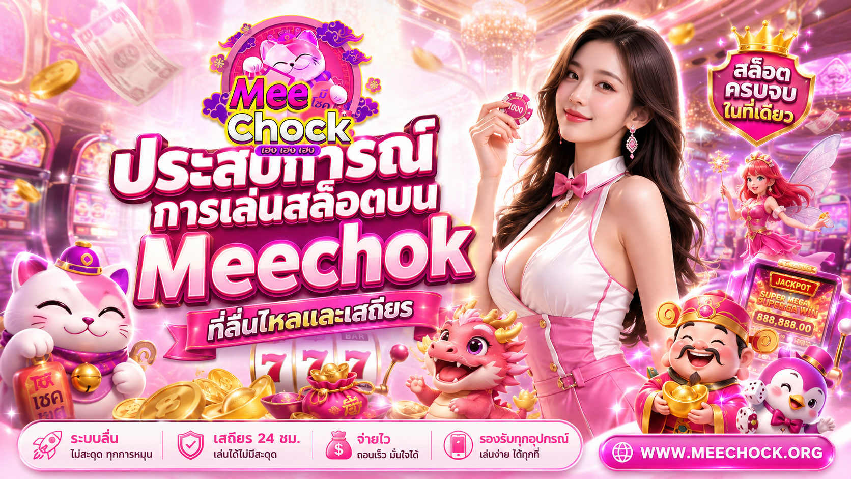 ประสบการณ์การเล่นสล็อตบน Meechok ที่ลื่นไหลและเสถียร